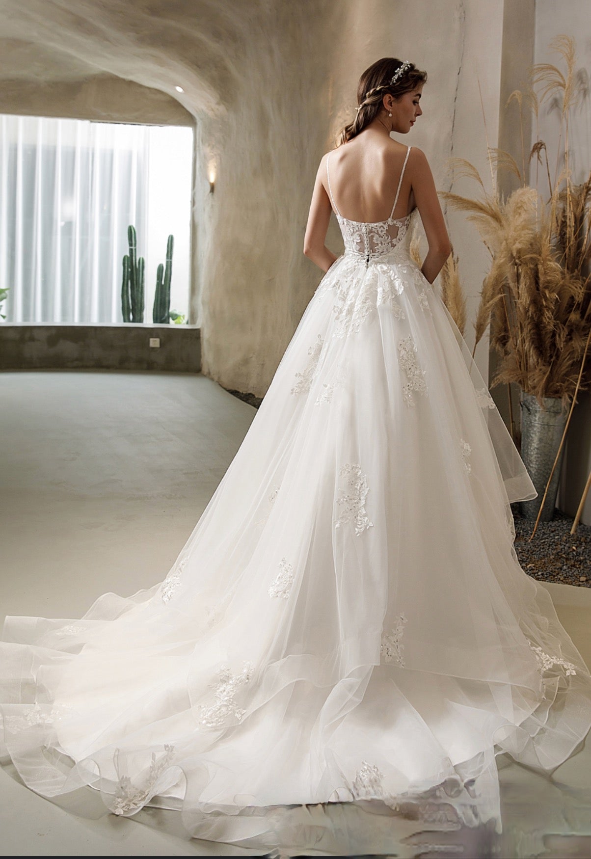 floral lace wedding dress
